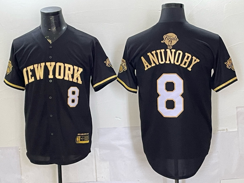 Men New York Knicks #8 Anunoby black 2026 Nike NBA jersey 0625002